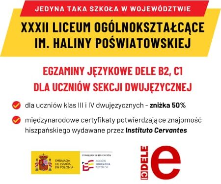 Egzaminy językowe DELE B2 i C1 dla uczniów sekcji dwujęzycznej