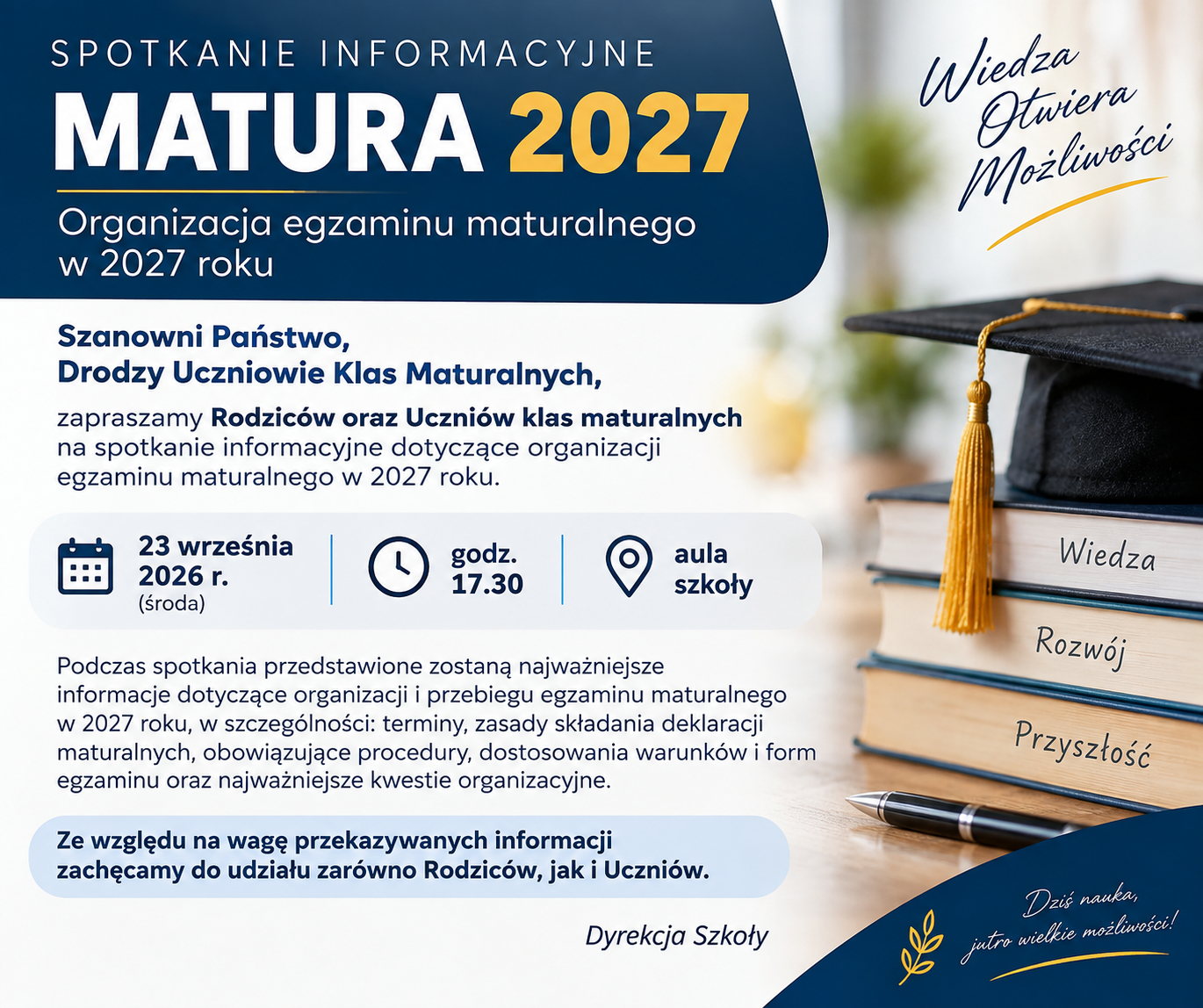 Spotkanie informacyjne – matura 2027